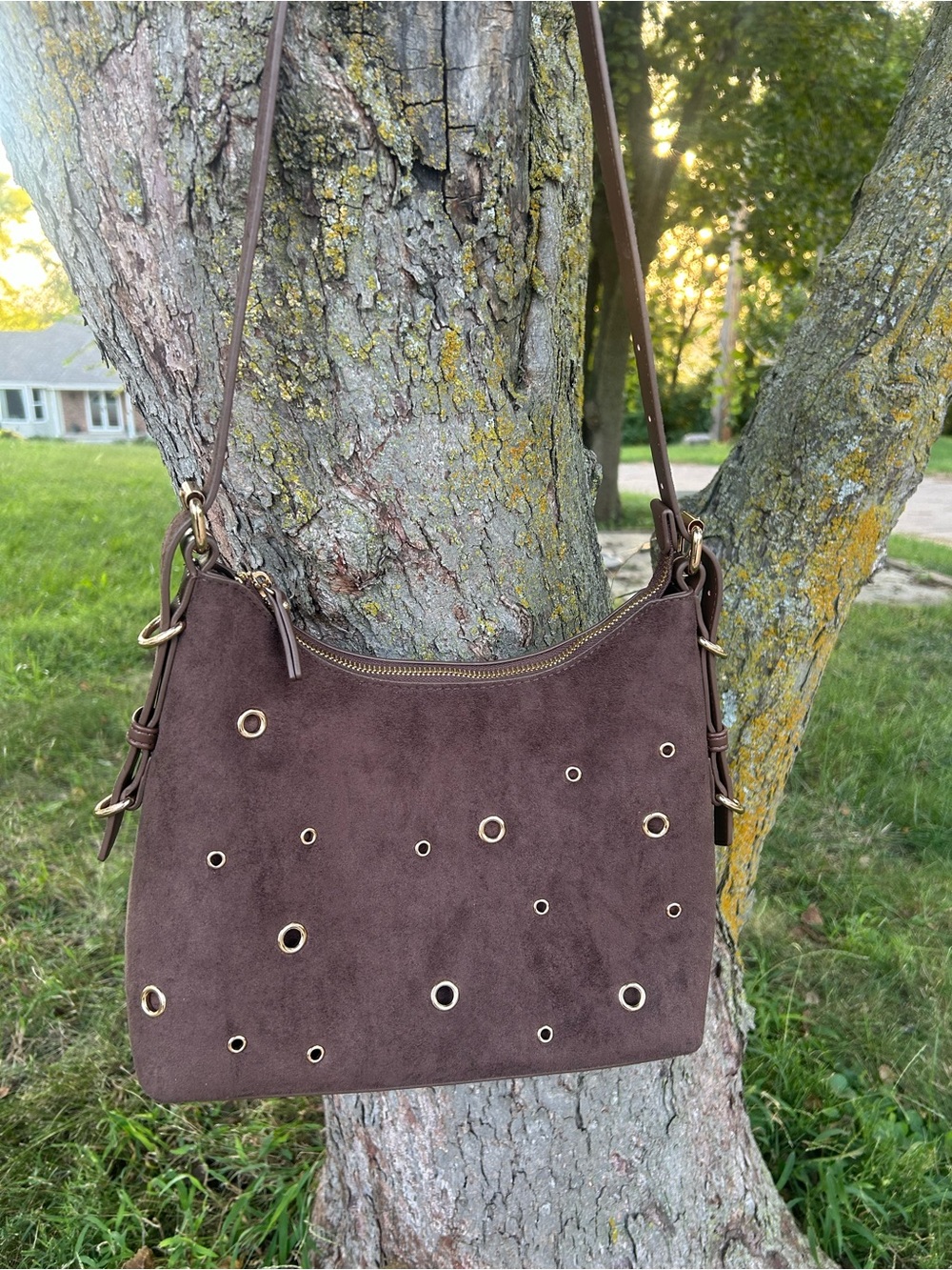 EVVE New York Milano Brown Shoulder Bag